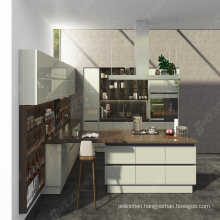 High-Tech Modern Luxury High Gloss Kitchen Cabinet with Island Shape